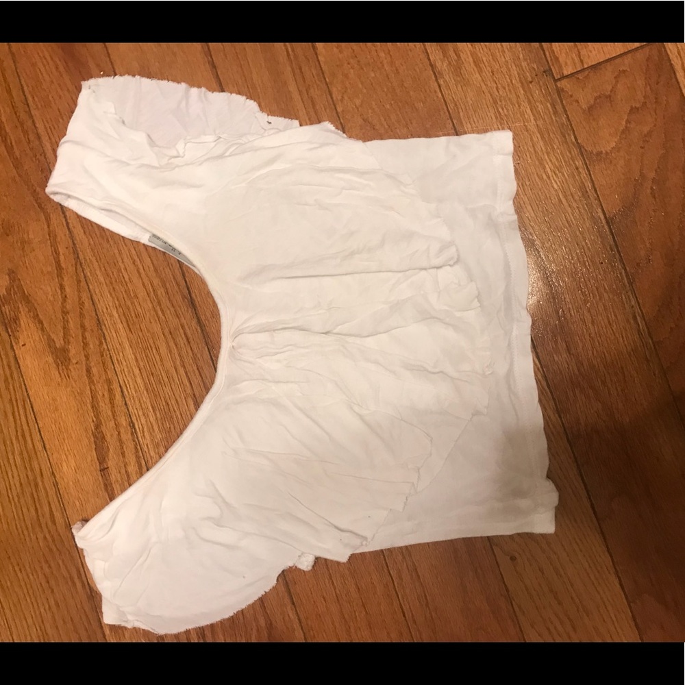 White crop blouse
